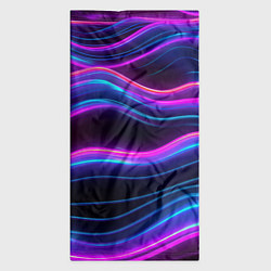 Бандана-труба Фиолетовые неоновые волны, цвет: 3D-принт — фото 2