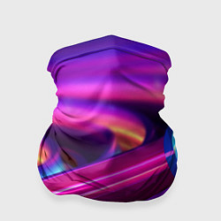 Бандана-труба Неоновые абстрактные волны, цвет: 3D-принт
