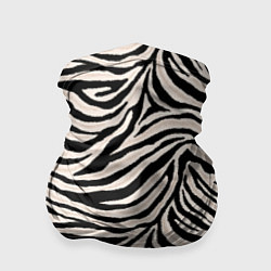 Бандана-труба Полосатая шкура зебры, белого тигра, цвет: 3D-принт