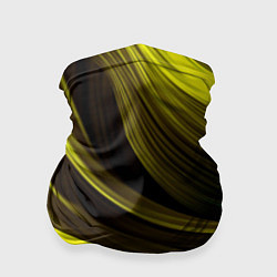 Бандана-труба Черные и желтые линии, цвет: 3D-принт