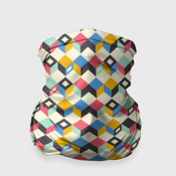 Бандана-труба Абстракция из цветных кубиков, цвет: 3D-принт