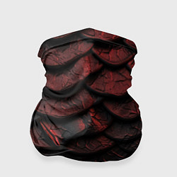Бандана-труба Объемная текстура из темных плит, цвет: 3D-принт