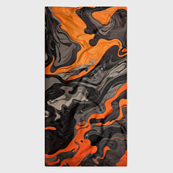 Бандана-труба Оранжево-черный камуфляж, цвет: 3D-принт — фото 2