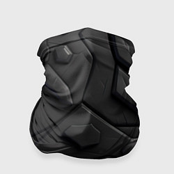 Бандана-труба Черные объемные вставки, цвет: 3D-принт