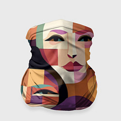 Бандана-труба Геометрические портреты девушек, цвет: 3D-принт