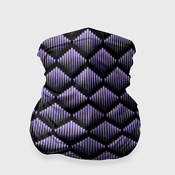 Бандана-труба Фиолетовые выпуклые ромбы, цвет: 3D-принт