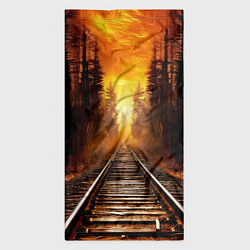 Бандана-труба Железная дорога на закате, цвет: 3D-принт — фото 2