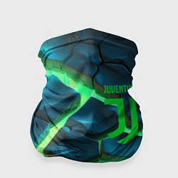 Бандана-труба Ювентус разлом зеленых плит, цвет: 3D-принт