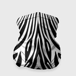Бандана-труба Черная абстракция зебра, цвет: 3D-принт