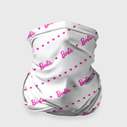 Бандана Барби паттерн - логотип и сердечки