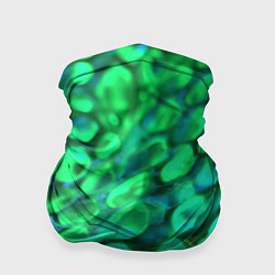 Бандана-труба Объемная зеленая текстура в виде чешуи, цвет: 3D-принт
