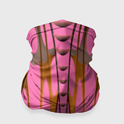 Бандана-труба Розовый бабочкин мотив, цвет: 3D-принт