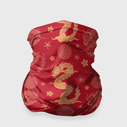 Бандана-труба Азиатские драконы - классика, цвет: 3D-принт