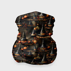 Бандана-труба Тыквы в шляпах на хеллоуин, цвет: 3D-принт