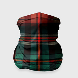 Бандана-труба Красно-зелёная шотландская клетка, цвет: 3D-принт