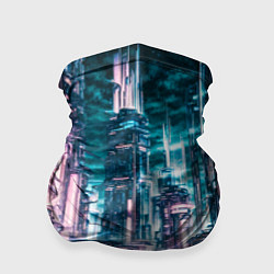 Бандана-труба Город будущего узор, цвет: 3D-принт
