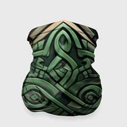 Бандана-труба Симметричный узор в ирландском стиле, цвет: 3D-принт