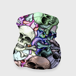 Бандана-труба Черепа с костями паттерн, цвет: 3D-принт