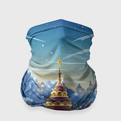 Бандана-труба Новогодняя погода, цвет: 3D-принт