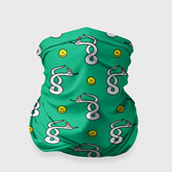 Бандана-труба Рождественская санта змея, цвет: 3D-принт