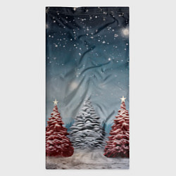 Бандана-труба Волшебство зимней природы иней на деревьях, цвет: 3D-принт — фото 2