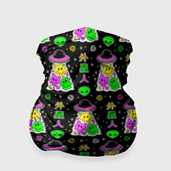 Бандана-труба Цветные инопланетные существа, цвет: 3D-принт