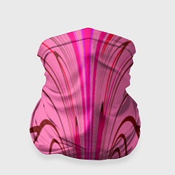 Бандана Плавные линии на розовом фоне