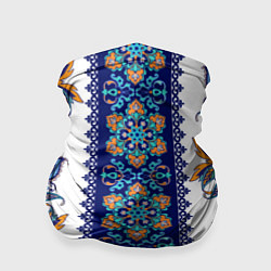 Бандана-труба Цветочный этнический орнамент, цвет: 3D-принт