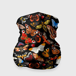 Бандана-труба Разноцветные тропические бабочки, цвет: 3D-принт