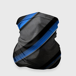 Бандана-труба Black blue lines, цвет: 3D-принт