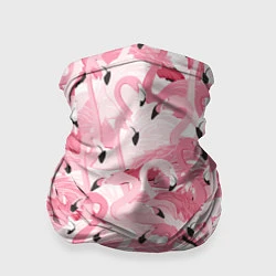 Бандана-труба Стая розовых фламинго, цвет: 3D-принт