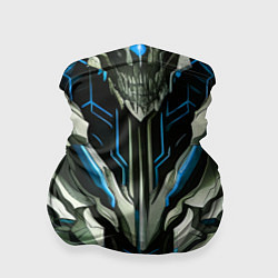 Бандана-труба Синяя кибер броня модерн, цвет: 3D-принт
