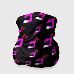 Бандана-труба JoJos Bizarre neon pattern logo, цвет: 3D-принт