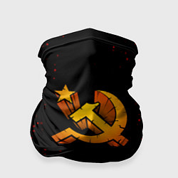 Бандана-труба Серп и молот СССР краски, цвет: 3D-принт