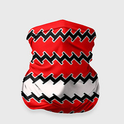 Бандана-труба White and red stripes, цвет: 3D-принт
