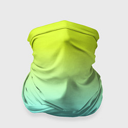 Бандана-труба Ярко-зеленый и бирюзовый градиент, цвет: 3D-принт