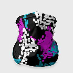 Бандана-труба Пиксельные узоры камуфляжа, цвет: 3D-принт