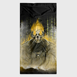 Бандана-труба Жёлтый скелет в дыму, цвет: 3D-принт — фото 2