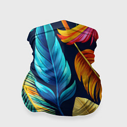 Бандана-труба Пёстрые пёрышки попугаев, цвет: 3D-принт