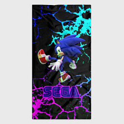Бандана-труба Sonic sega game неоновая текстура, цвет: 3D-принт — фото 2
