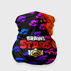 Бандана-труба Brawl stars неон лого паттерн, цвет: 3D-принт