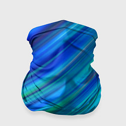 Бандана-труба Неоновые синие лучи, цвет: 3D-принт