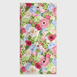 Бандана-труба Фон с розами, лютиками и гортензиями, цвет: 3D-принт — фото 2