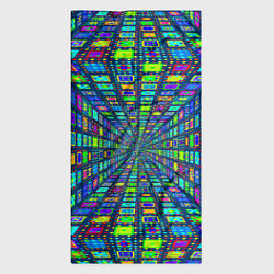 Бандана-труба Абстрактный узор коридор из разноцветных квадратов, цвет: 3D-принт — фото 2