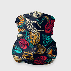 Бандана-труба Tattoo dice, цвет: 3D-принт