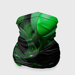 Бандана-труба Green dark abstract geometry style, цвет: 3D-принт