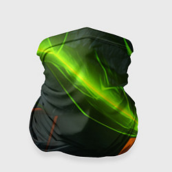 Бандана-труба Green neon abstract geometry, цвет: 3D-принт
