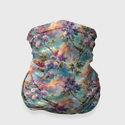 Бандана Объемная сирень паттерн