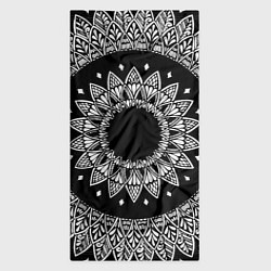 Бандана-труба Мандала черно-белая с лепестками, цвет: 3D-принт — фото 2