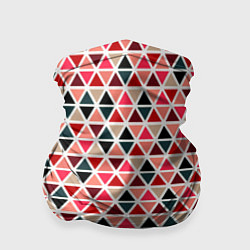 Бандана-труба Бирюзово-розовый геометричный треугольники, цвет: 3D-принт